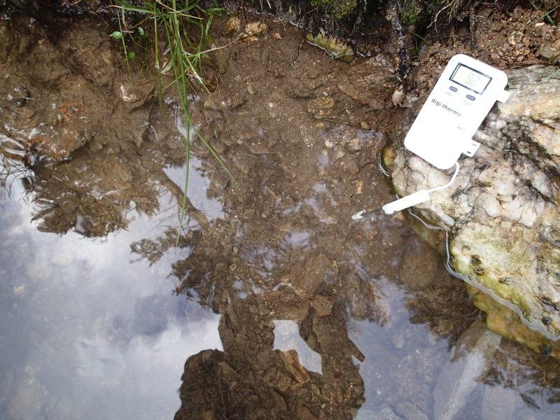 06 Měření teploty vody  nad vývěre